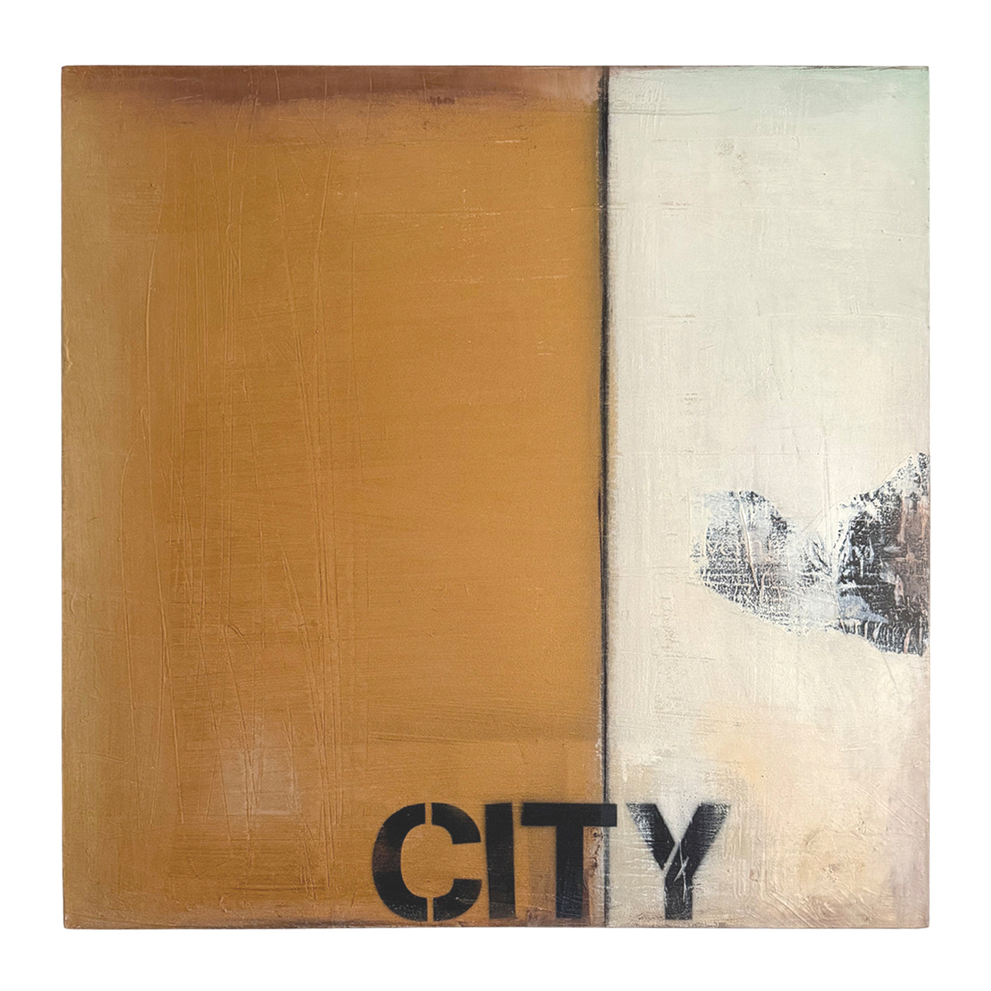 City Divide - Minimal Abstract Canvas, 30" x 30"