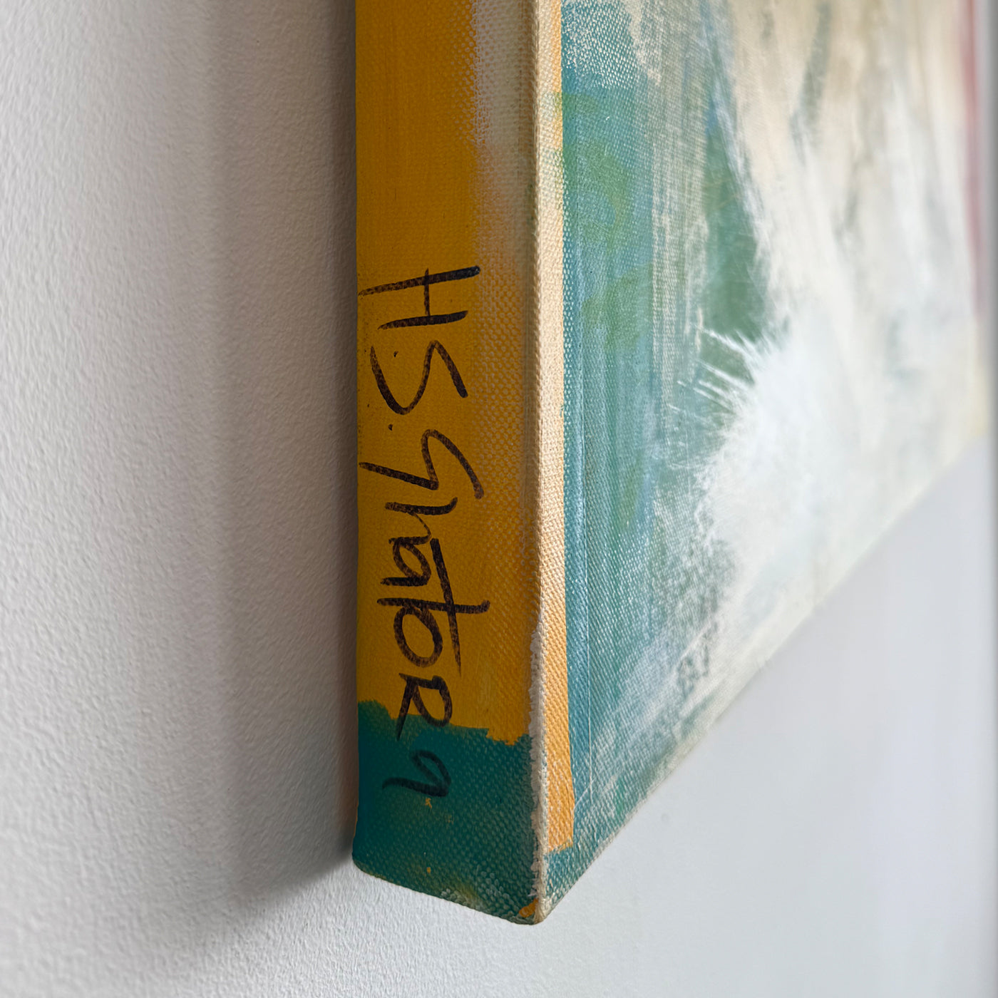 Golden Drift – Abstract Canvas Painting, 30" x 30"