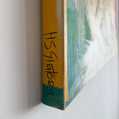 Golden Drift – Abstract Canvas Painting, 30" x 30"