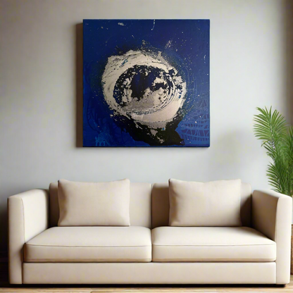 Silver Orbit - 30" x 30"