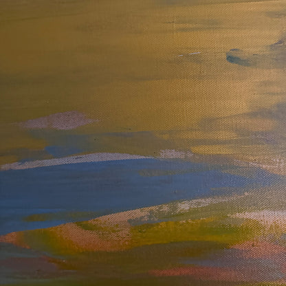 Golden Field - Abstract Canvas, 30" x 30"