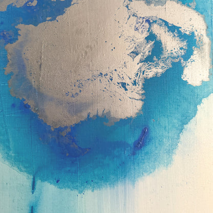 Frozen Light - Minimal Abstract Canvas, 30" x 30"