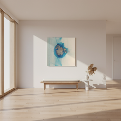 Frozen Light - Minimal Abstract Canvas, 30" x 30"