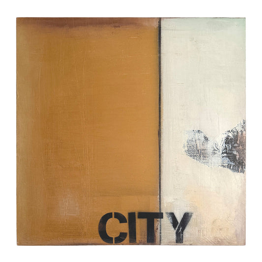 City Divide - Minimal Abstract Canvas, 30" x 30"