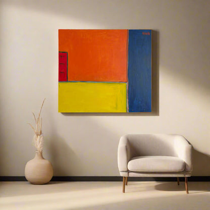 City Blocks - Geometric Abstract Canvas, 35" x 39" (Original, 2002)