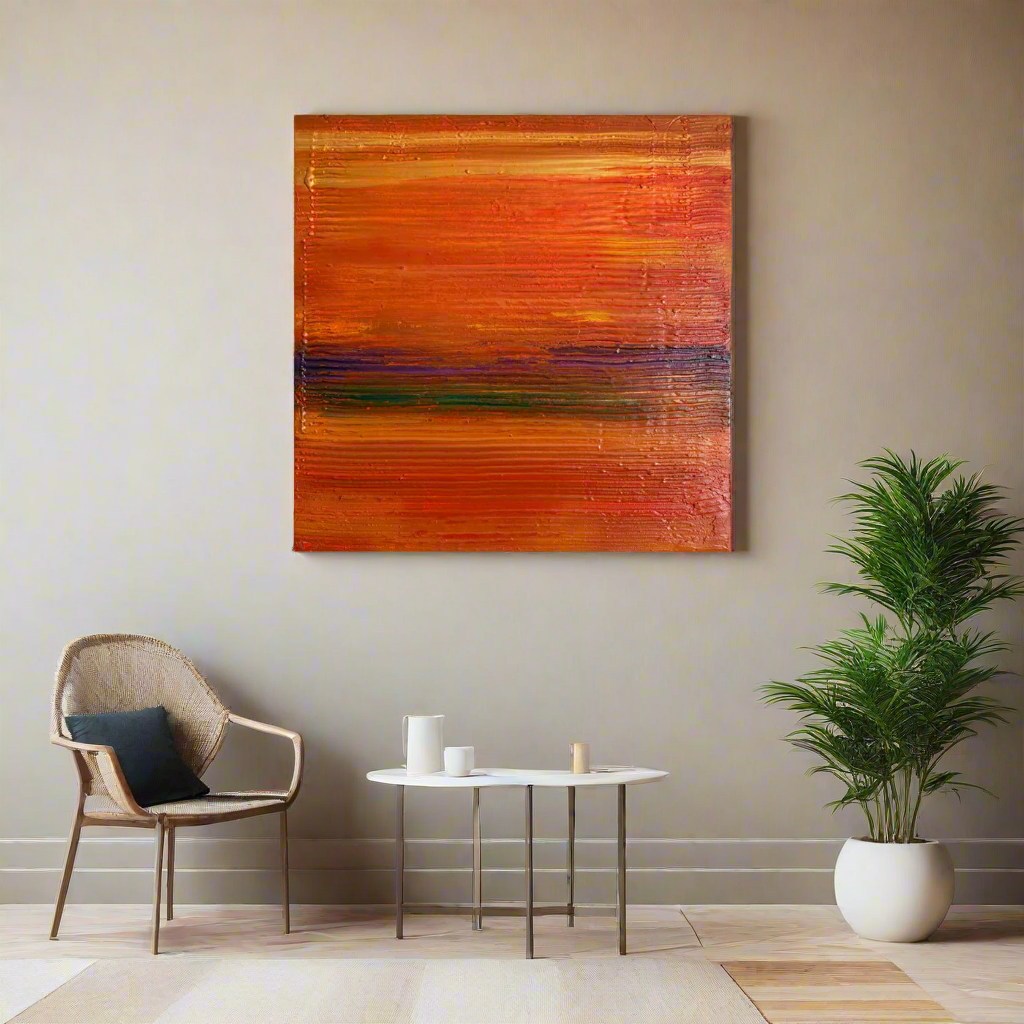 Speed of Light - Textured Abstract Painting, 30" x 30"